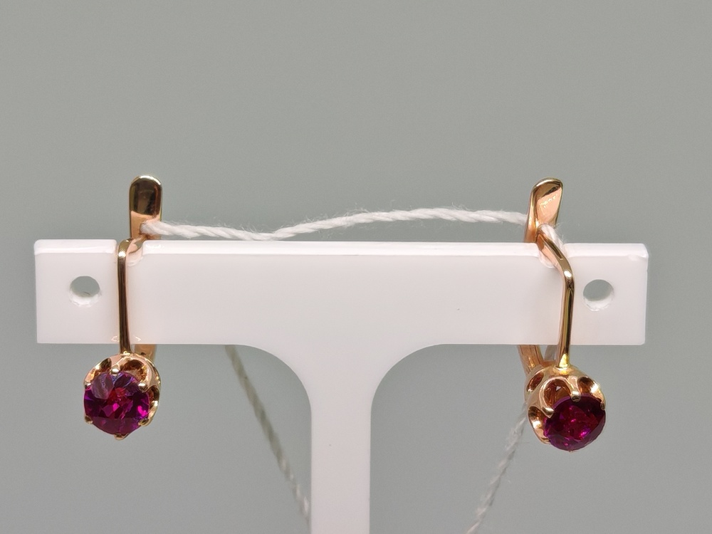 СЕРЬГИ С КАМНЕМ (Au 583)