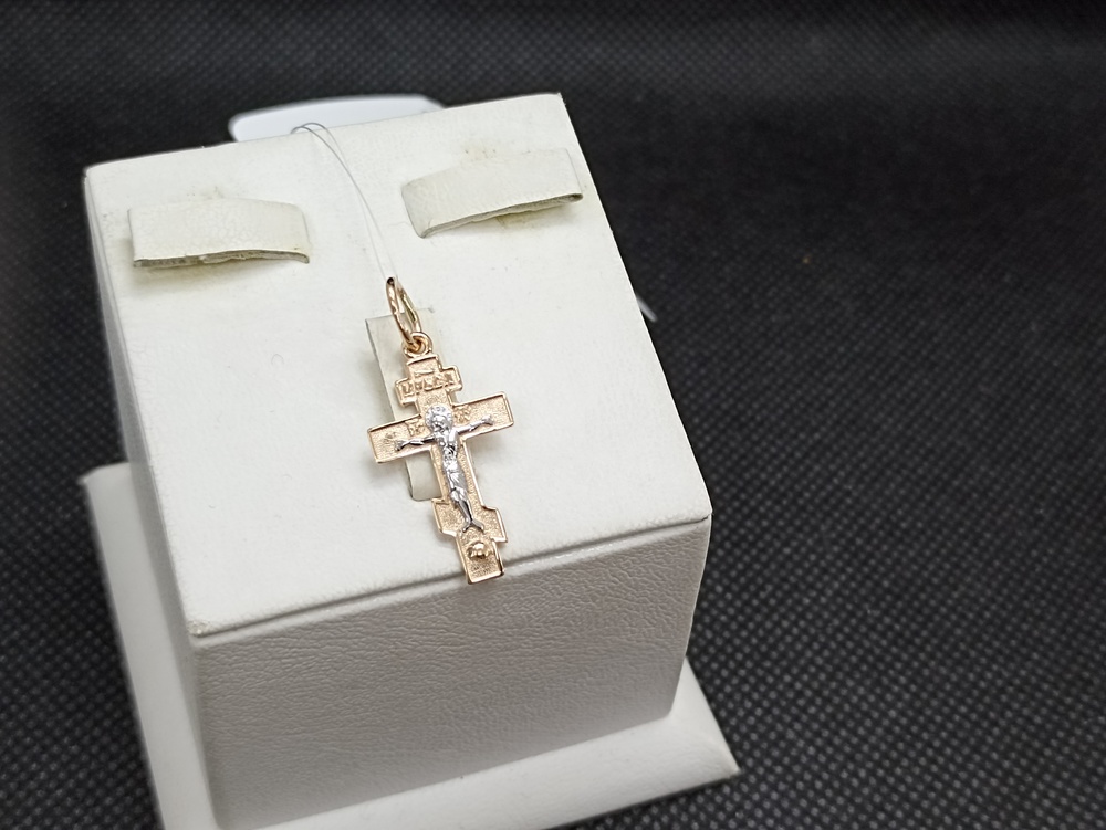 ПОДВЕСКА КРЕСТ без камня (Au 585)