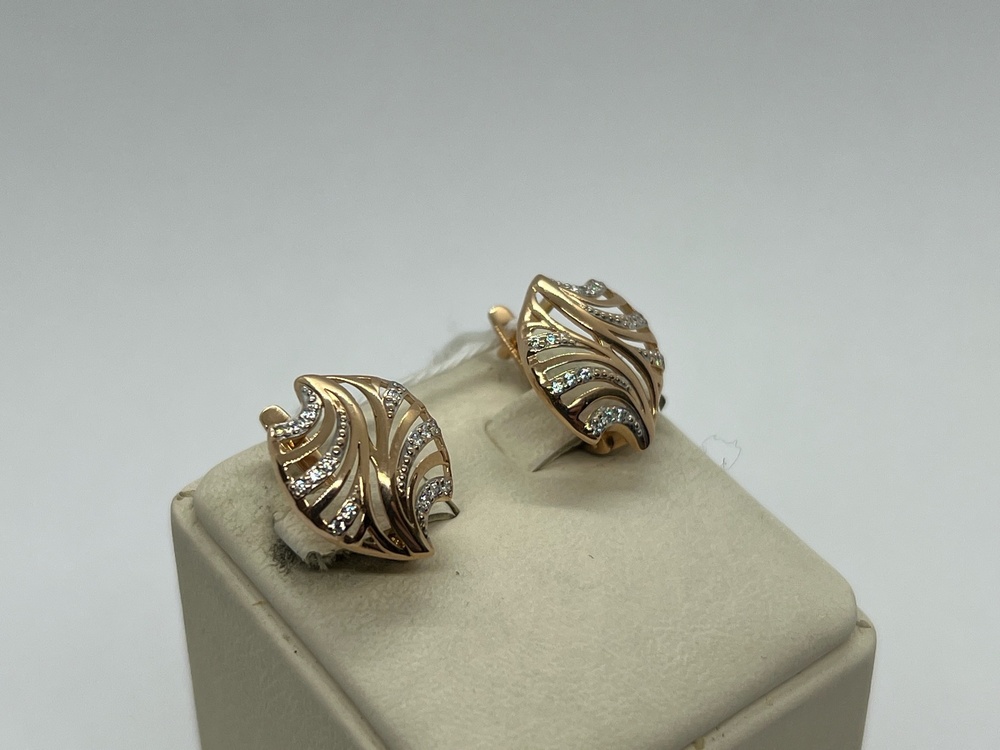 СКМИ585 СЕРЬГИ С КАМНЯМИ (Au 585)