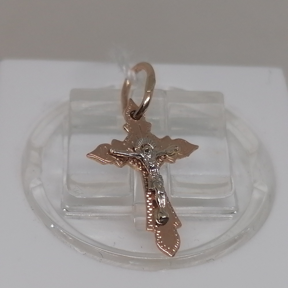 ПОДКБК585 ПОДВЕСКА КРЕСТ БЕЗ КАМНЯ (Au 585)