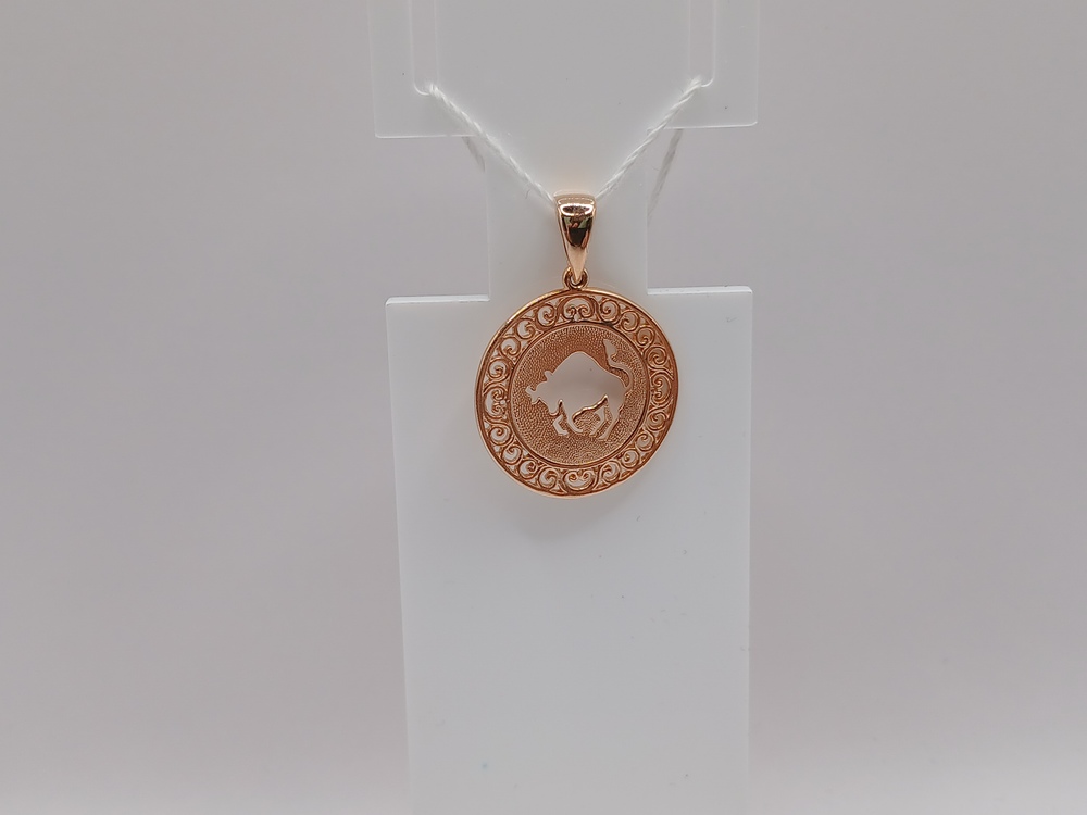 ПОДВЕСКА ЗНАК ЗОДИАКА ТЕЛЕЦ (Au 585)