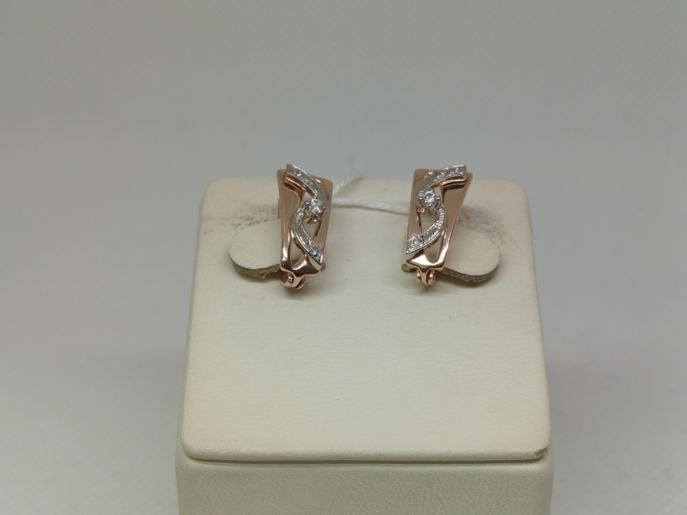 СКМИ585 СЕРЬГИ С КАМНЯМИ (Au 585)