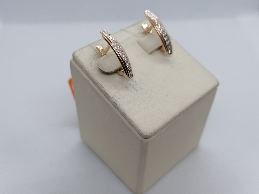 СКМИ585 СЕРЬГИ С КАМНЯМИ (Au 585)