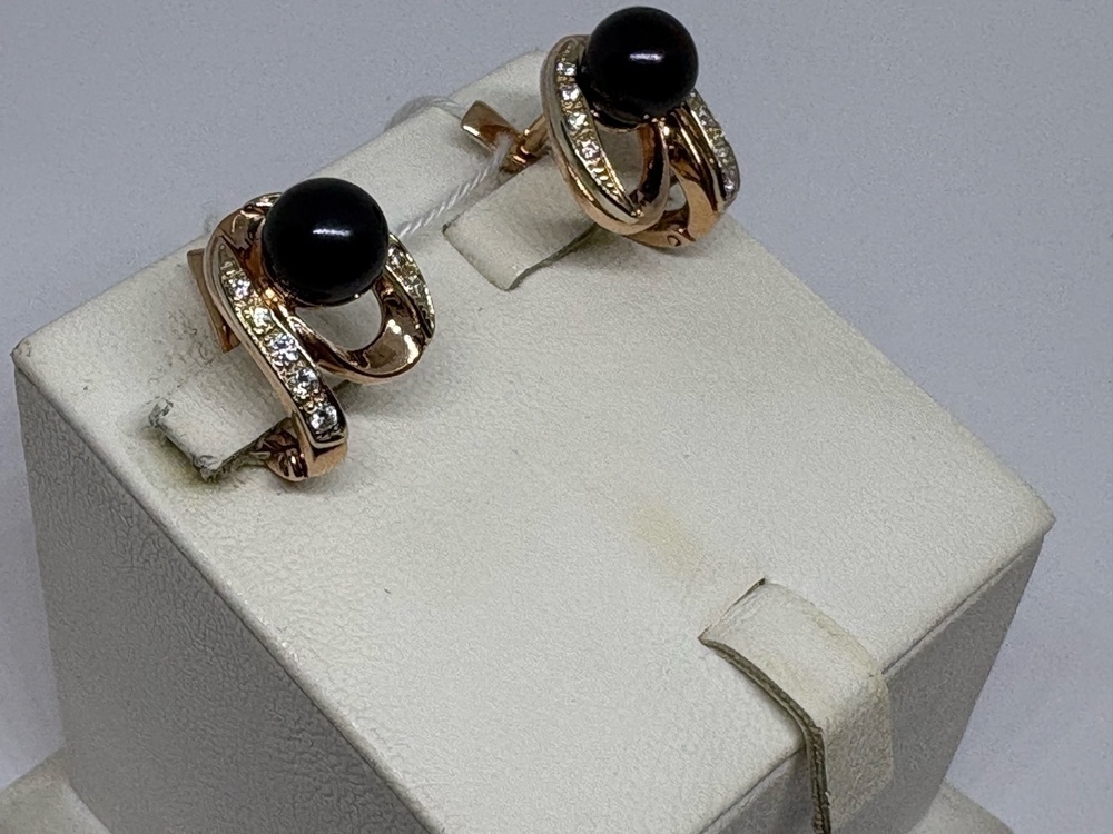 СКМИ585 СЕРЬГИ С КАМНЯМИ (Au 585)