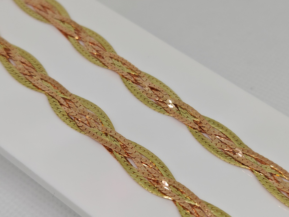 ЦЛКП585 ЦЕПЬ ПОЛНОВЕСНАЯ Косичка(париджина) (Au 585)