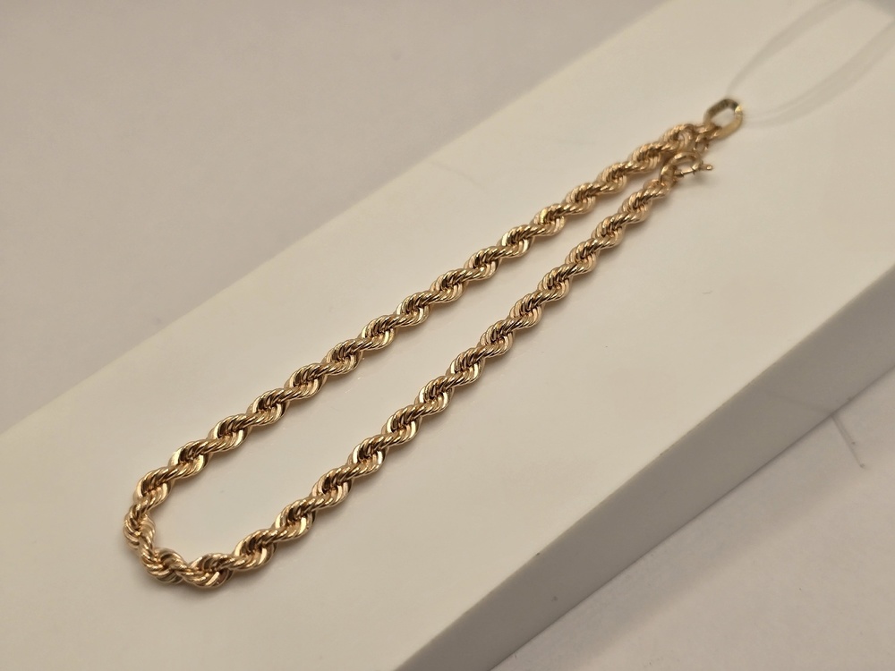 БРАСЛЕТ ПУСТОТЕЛЫЙ Веревка (Au 585)