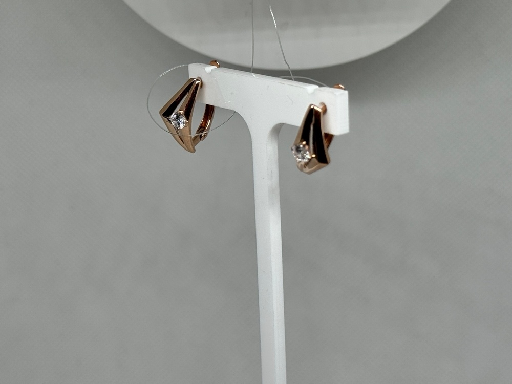 СЕРЬГИ С КАМНЕМ (Au 585)