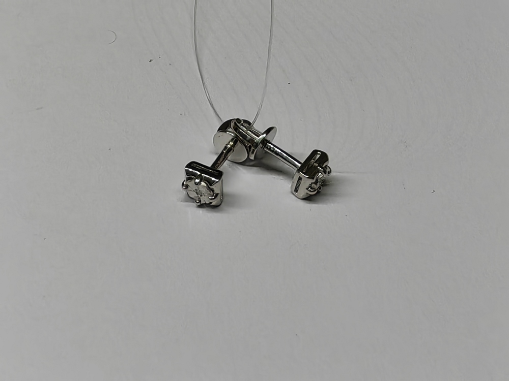 СЕРЬГИ БРИЛЛИАНТ (Ag 925)