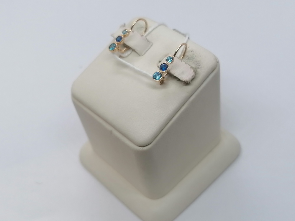 СКМИ585 СЕРЬГИ С КАМНЯМИ (Au 585)