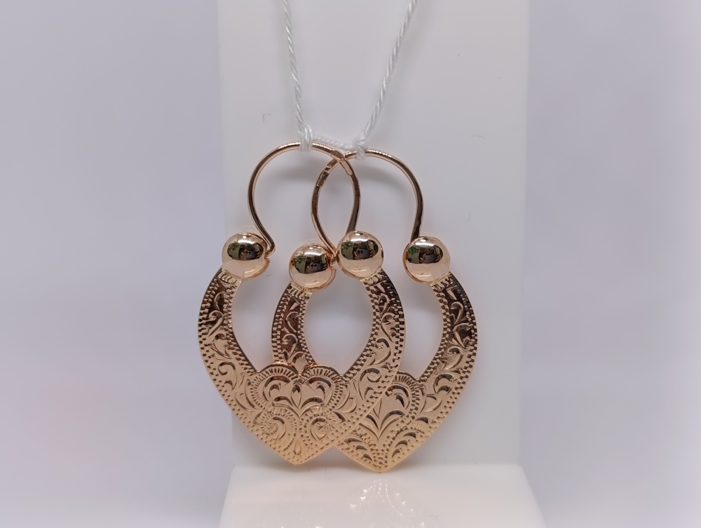 СБКМ585 СЕРЬГИ БЕЗ КАМНЯ (Au 585)