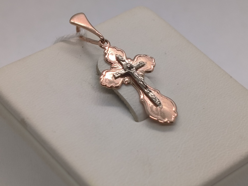 ПОДКБК585 ПОДВЕСКА КРЕСТ БЕЗ КАМНЯ (Au 585)