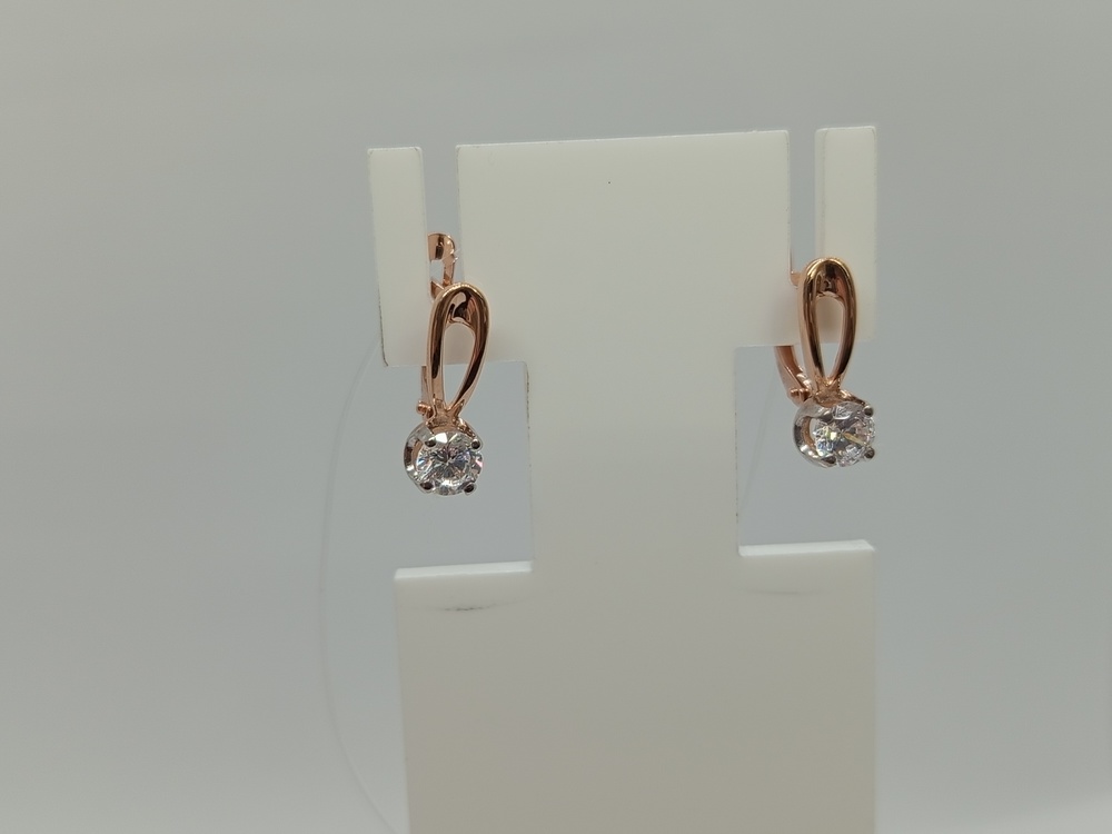 СЕРЬГИ С КАМНЕМ (Au 585)