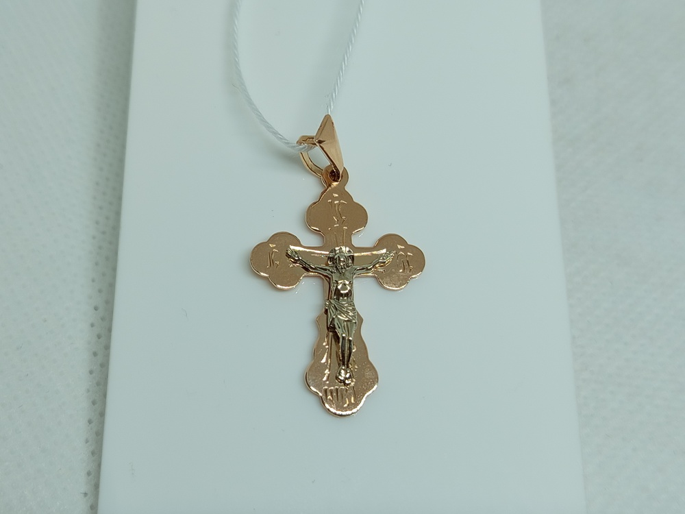 ПОДВЕСКА КРЕСТ БЕЗ КАМНЯ (Au 585)