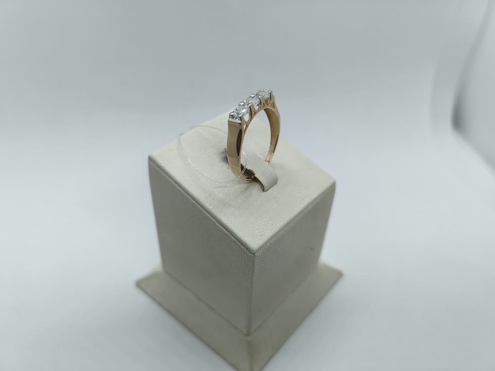 КОЛЬЦО С КАМНЯМИ (Au 585)