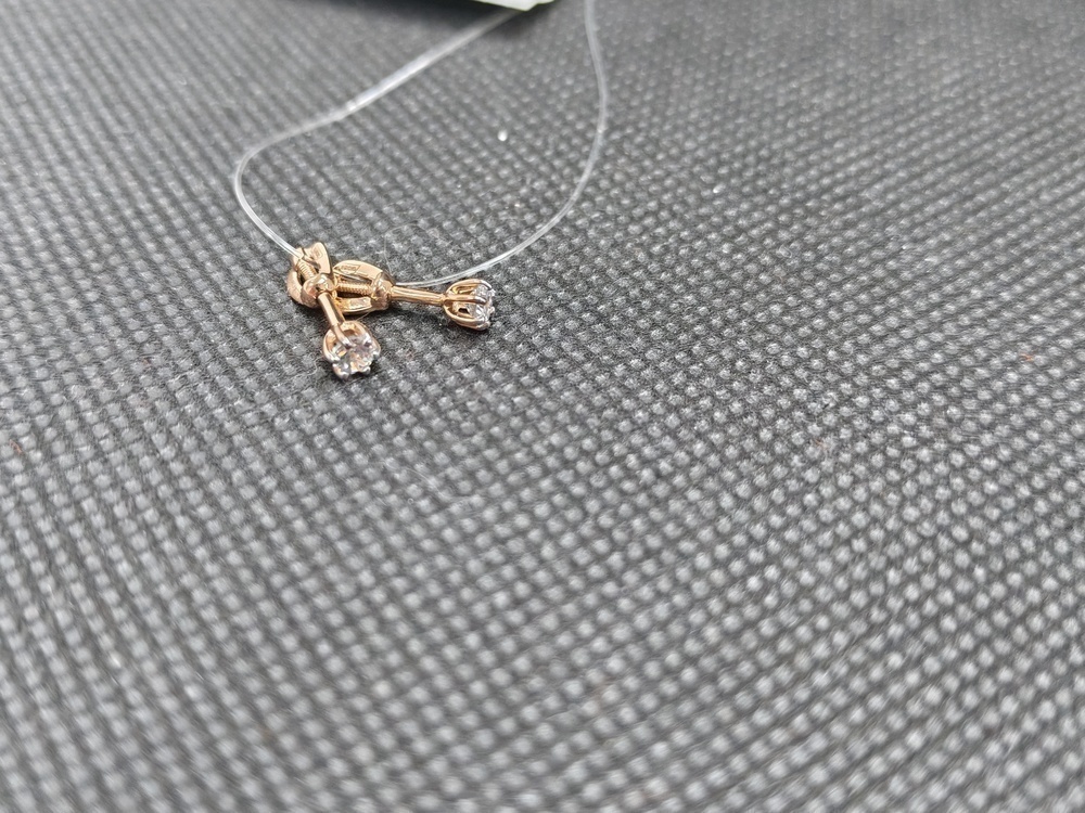 СЕРЬГИ ПУСЕТЫ с камнем (Au 585)