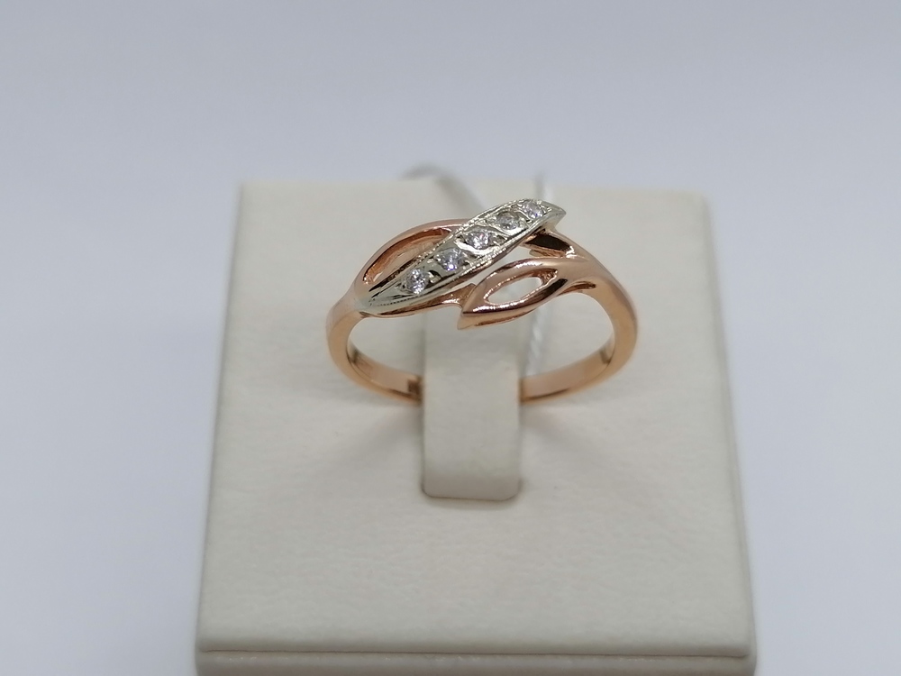 КОЛЬЦО С КАМНЯМИ (Au 585)