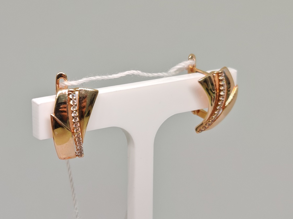 СКМИ585 СЕРЬГИ С КАМНЯМИ (Au 585)