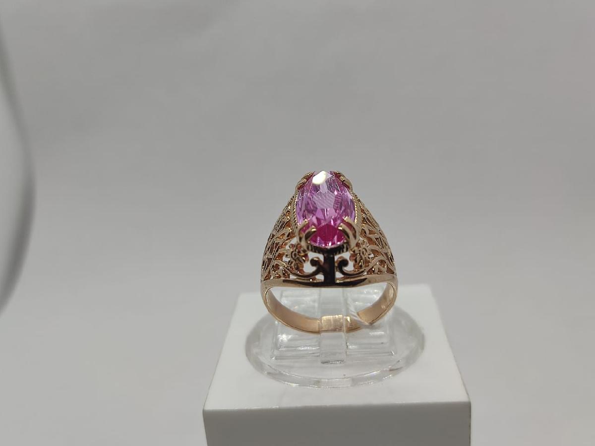 КОЛКМ583 КОЛЬЦО С КАМНЕМ (Au 583)