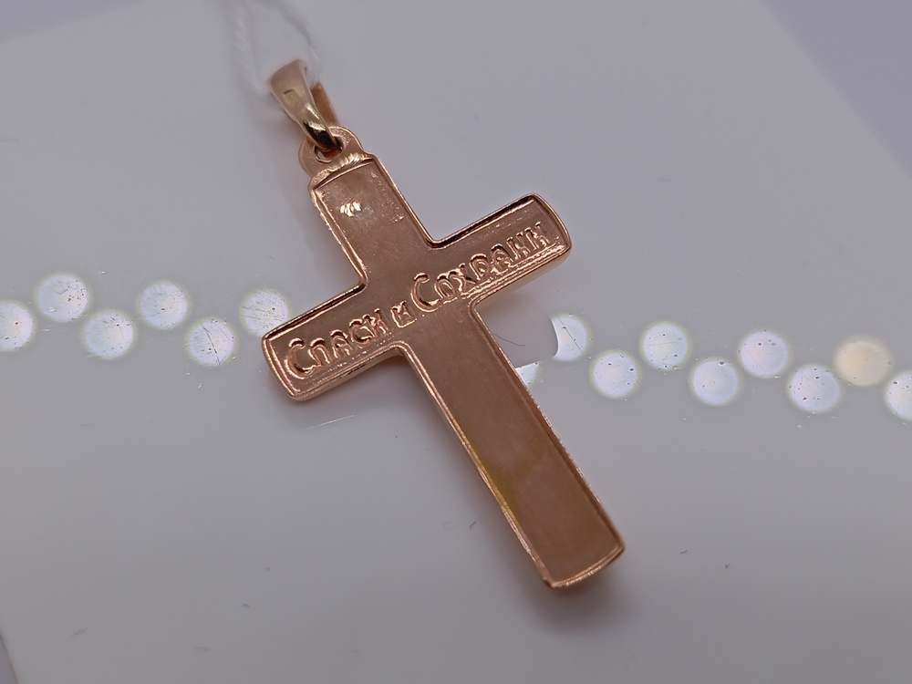 ПОДКБК585 ПОДВЕСКА КРЕСТ БЕЗ КАМНЯ (Au 585)