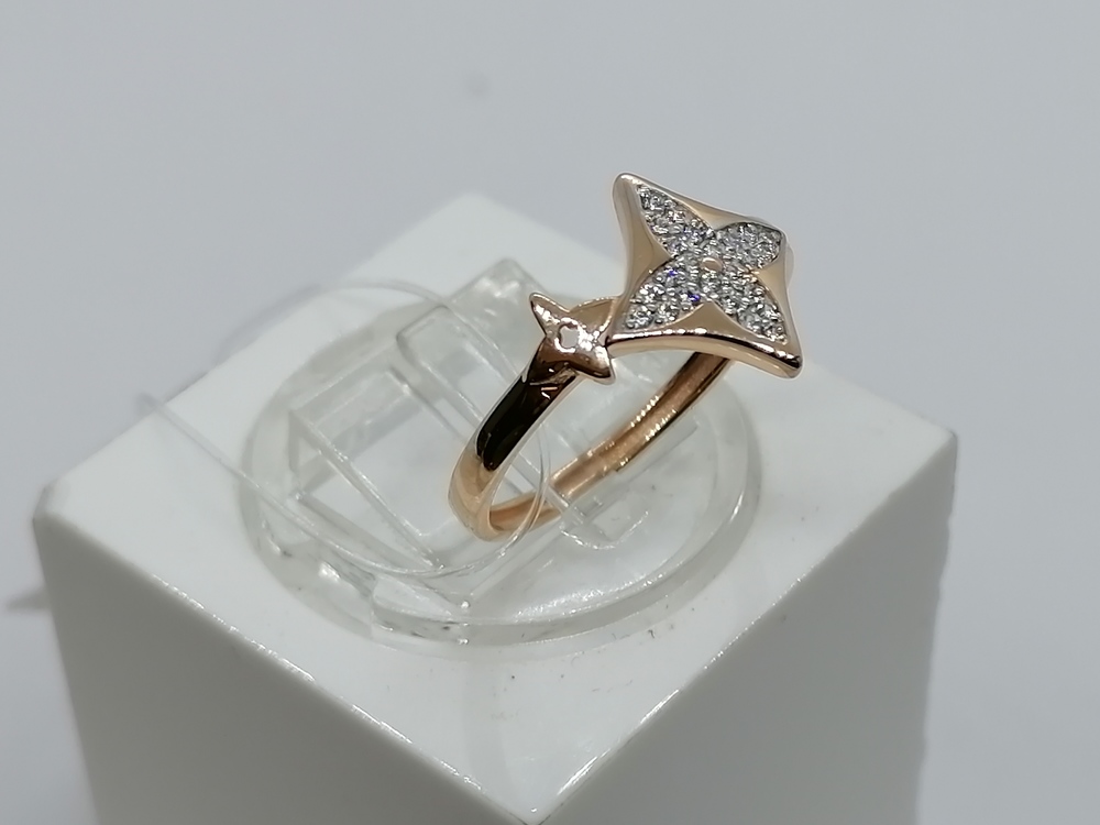 КОЛЬЦО С КАМНЯМИ (Au 585)