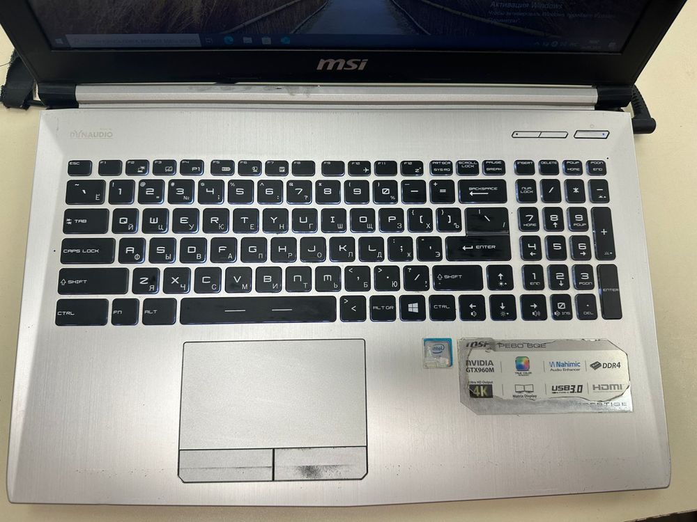 Ноутбук MSI; Core i7-6700HQ, GeForce GTX 960M, 8 Гб, 240 Гб, 1 Tb