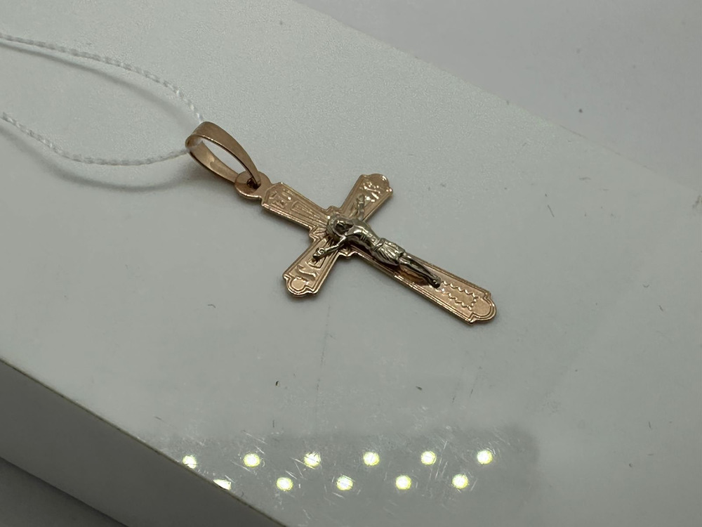 102-ИХ-22.23-12 ПОДВЕСКА КРЕСТ (Au 585)