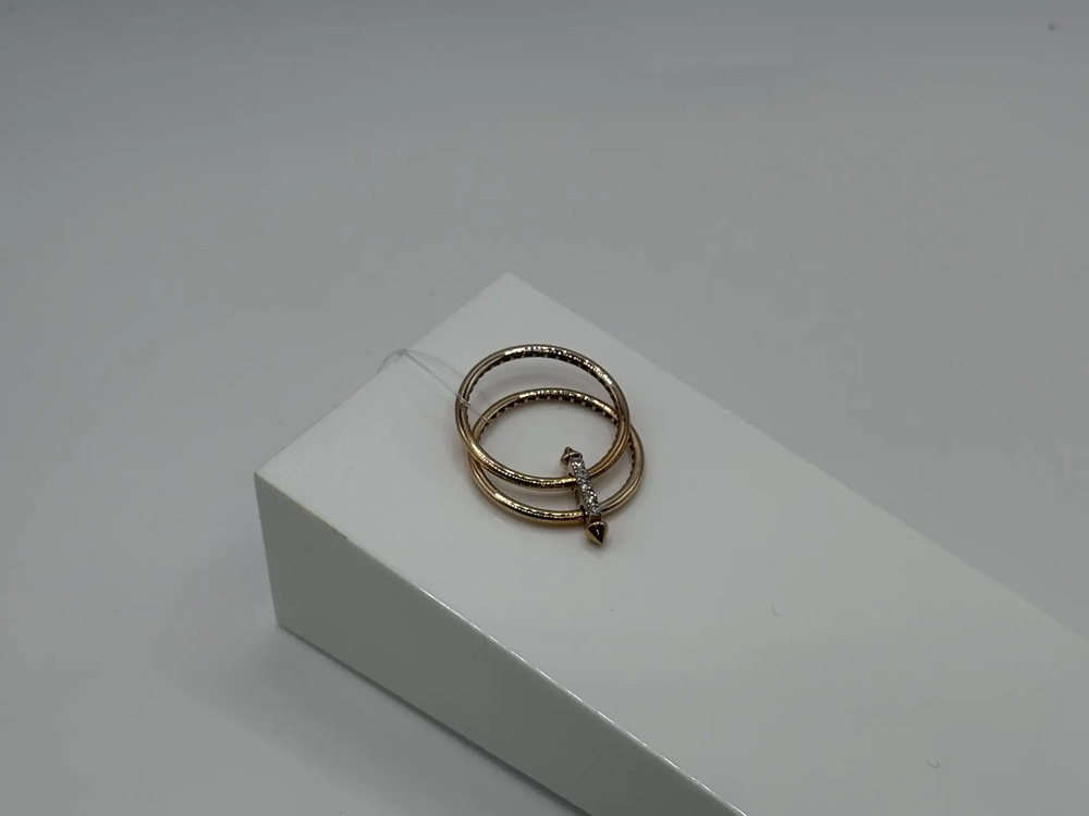 КОЛЬЦО С КАМНЯМИ (Au 585)