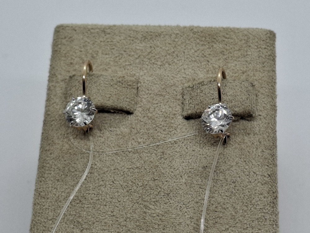 027379 СЕРЬГИ С ПЕТЕЛЬКОЙ (Au 585)