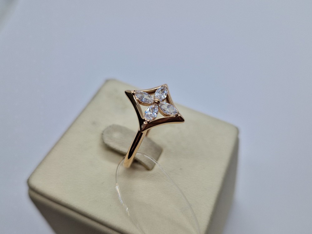 КОЛЬЦО С КАМНЯМИ (Au 585)