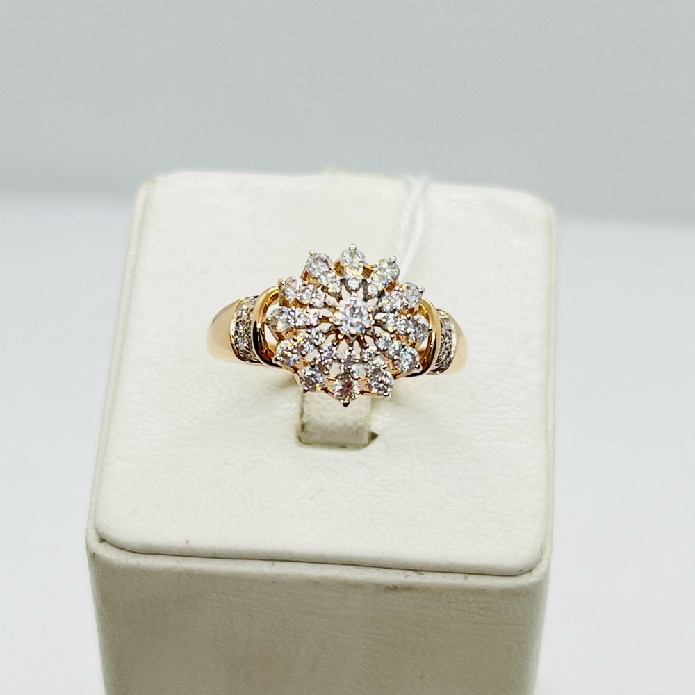 КОЛЬЦО С КАМНЯМИ (Au 585)