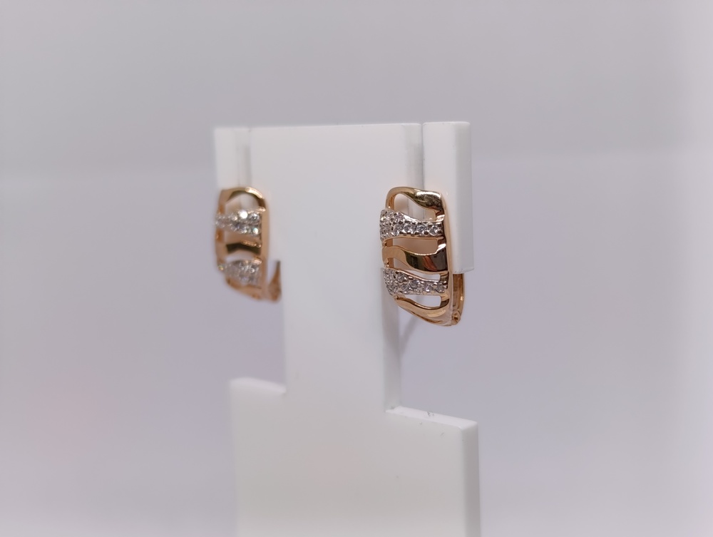 СКМИ585 СЕРЬГИ С КАМНЯМИ (Au 585)