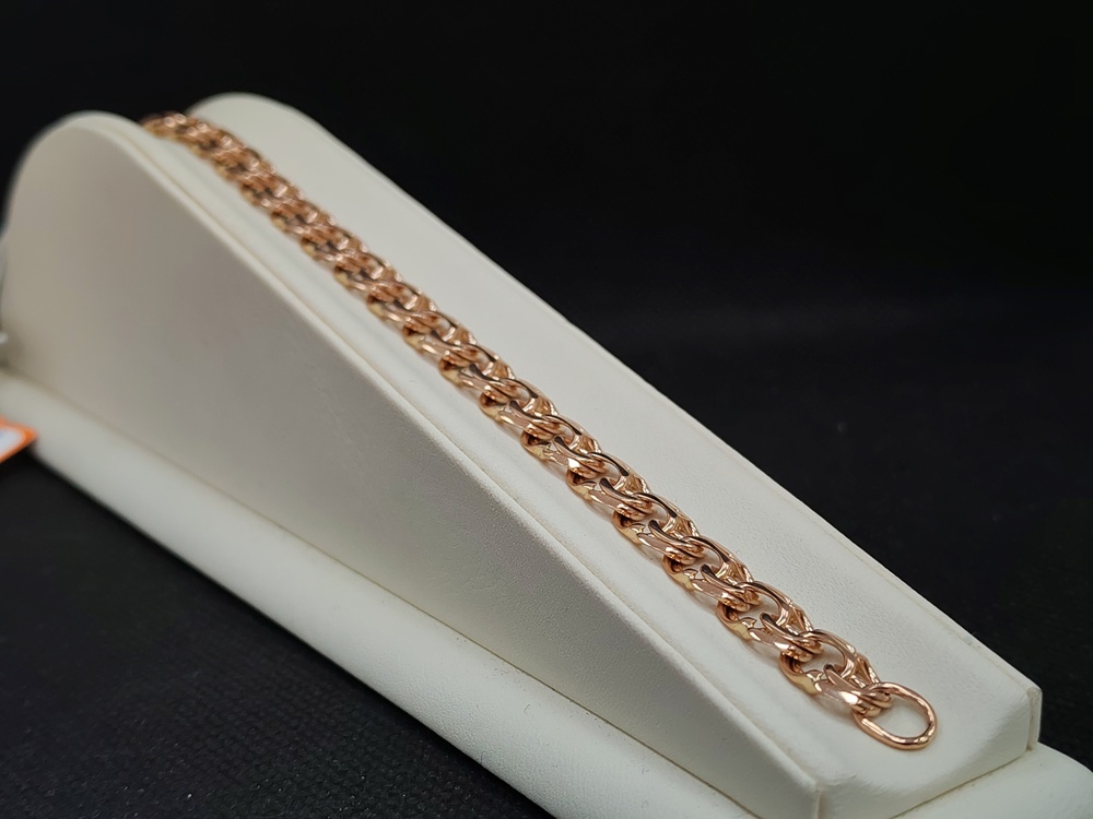 БЛБ585 БРАСЛЕТ ПОЛНОВЕСНЫЙ Бисмарк (Au 585)