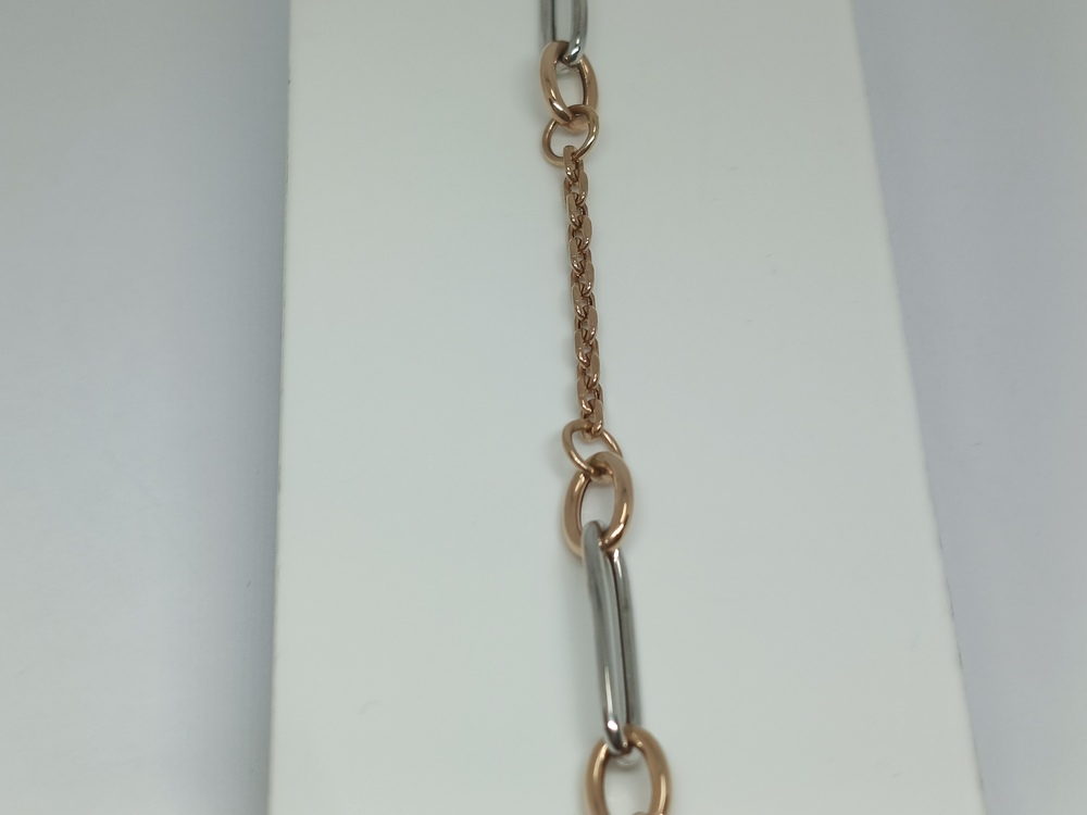 Т-26270 БРАСЛЕТ ПУСТОТЕЛЫЙ Фантазия (Au 585)