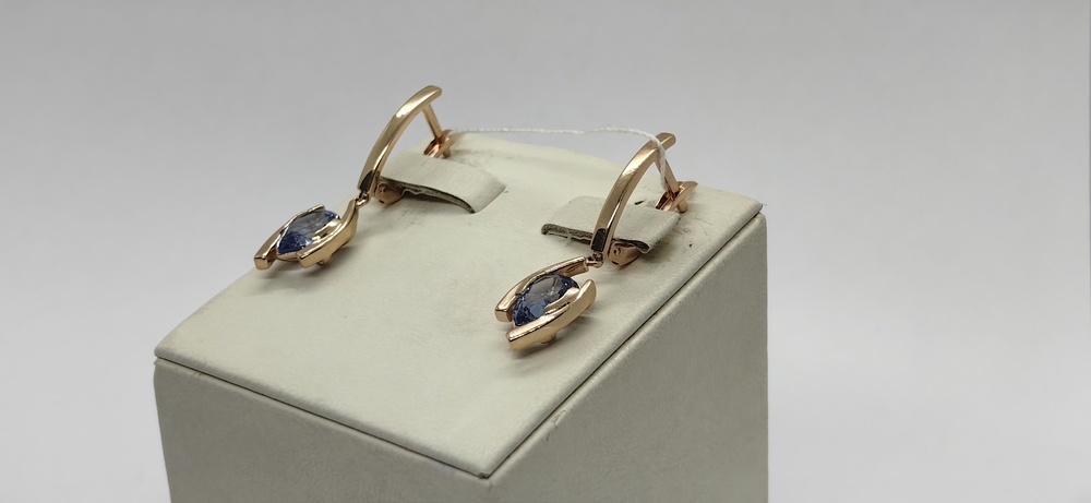 СЕРЬГИ С КАМНЕМ (Au 585)