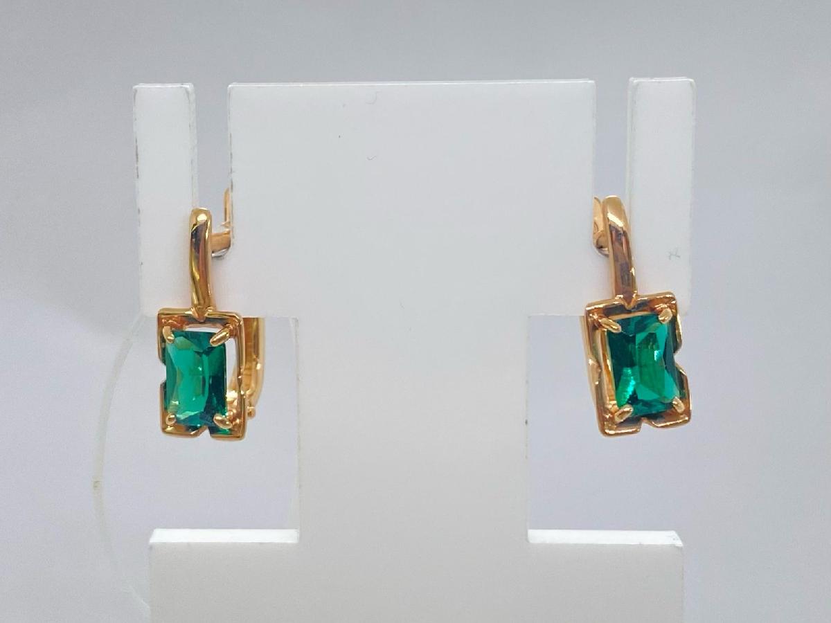 СЕРЬГИ С КАМНЕМ (Au 585)