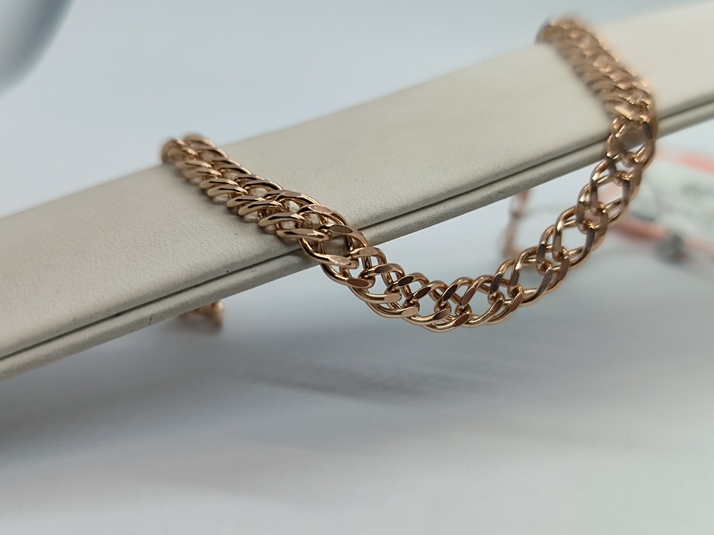 БРАСЛЕТ ПОЛНОВЕСНЫЙ Ромб двойной Au 585