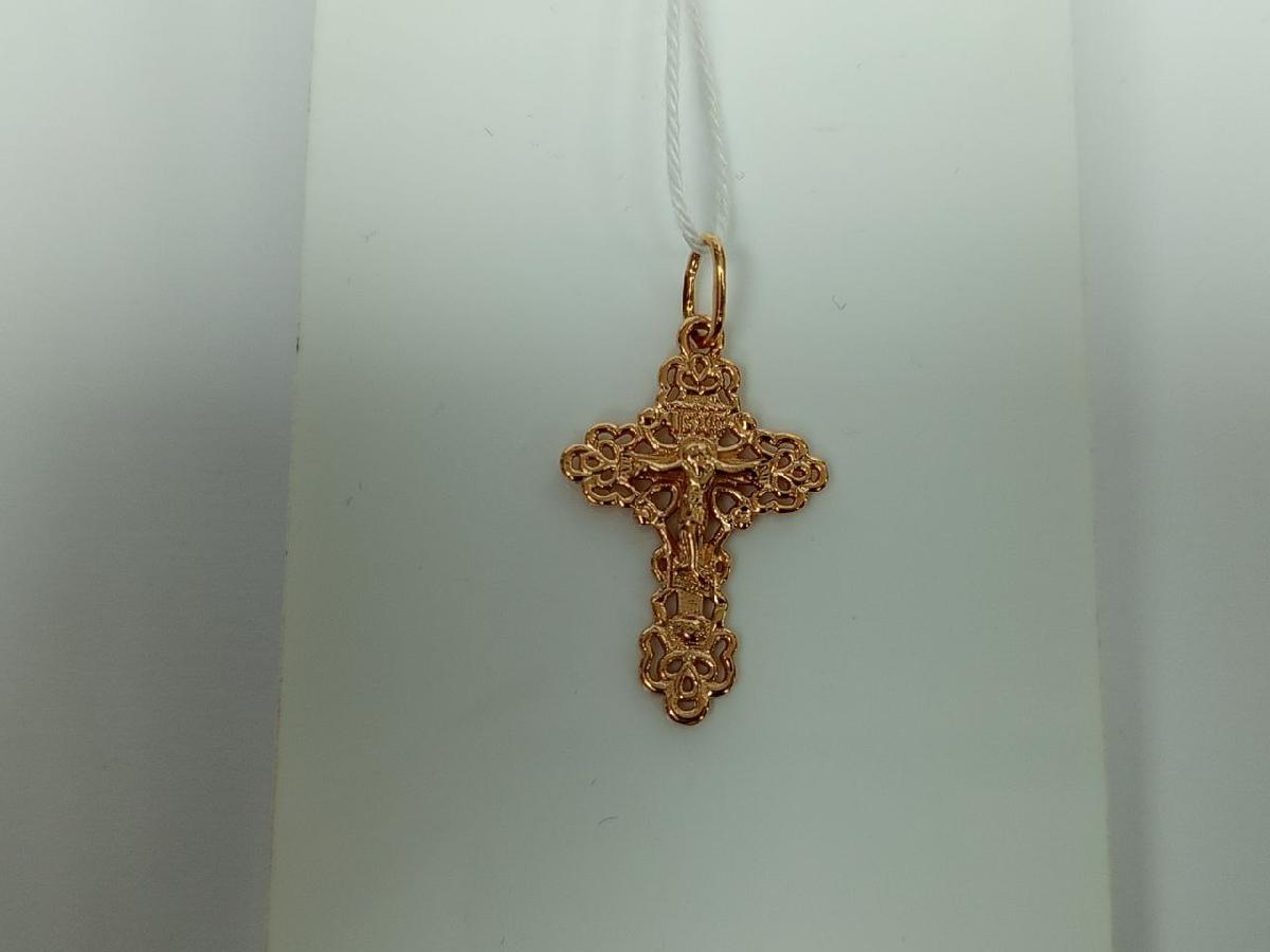 ПОДВЕСКА КРЕСТ БЕЗ КАМНЯ (Au 585)