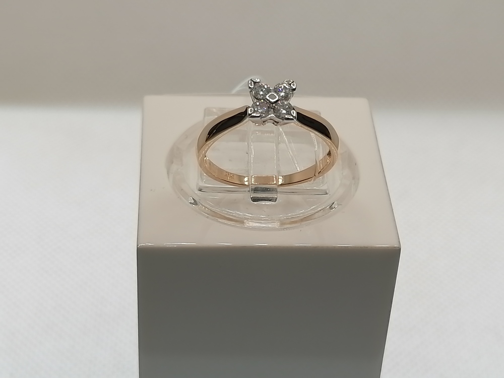 КОЛЬЦО С КАМНЯМИ (Au 585)