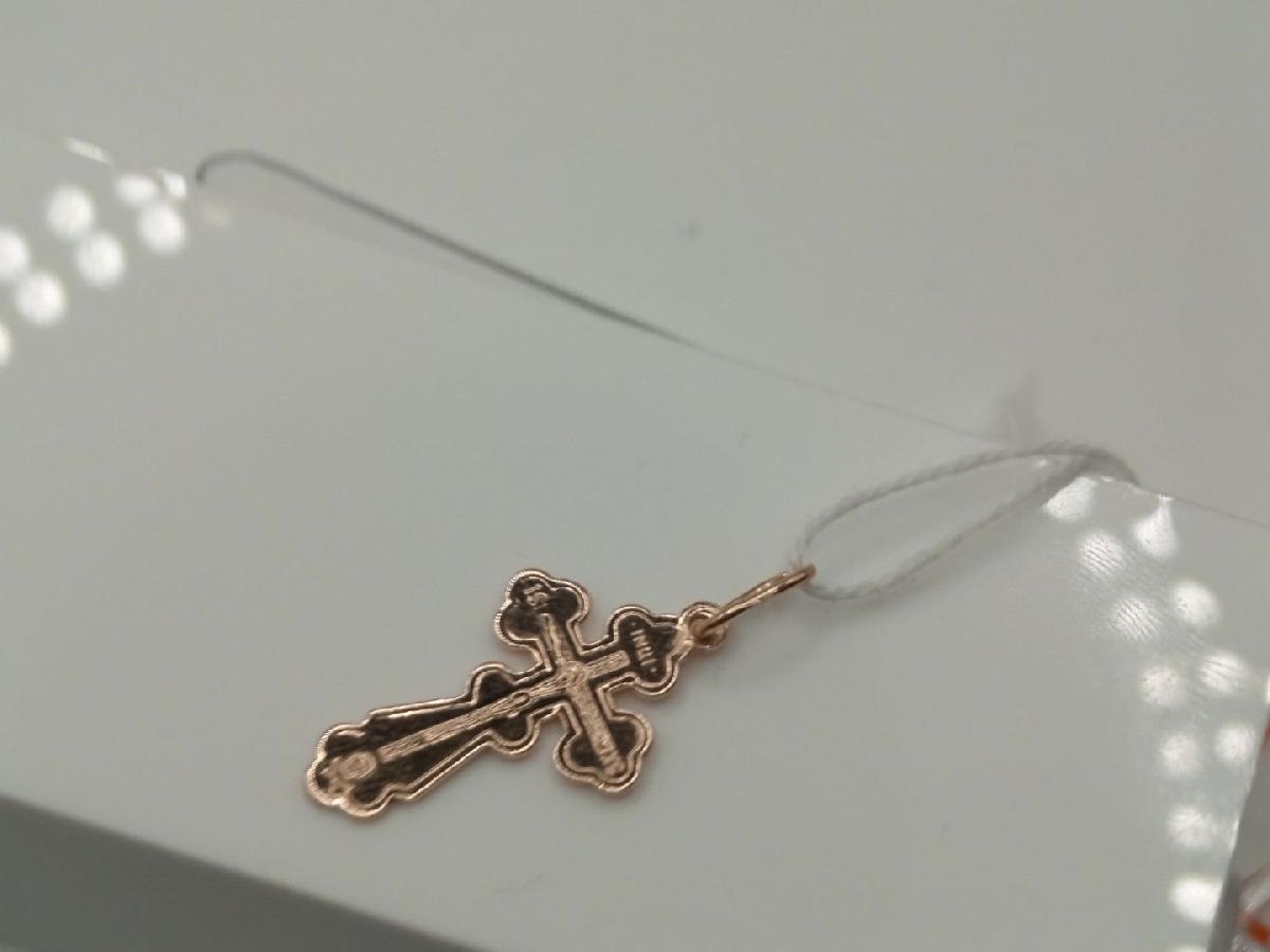 ПОДВЕСКА КРЕСТ БЕЗ КАМНЯ (Au 585)