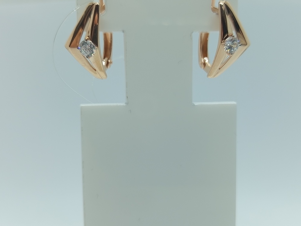 СЕРЬГИ С КАМНЕМ (Au 585)