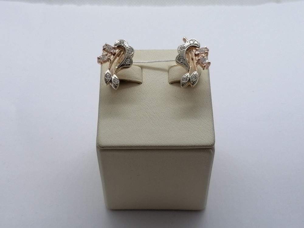 СКМИ585 СЕРЬГИ С КАМНЯМИ (Au 585)