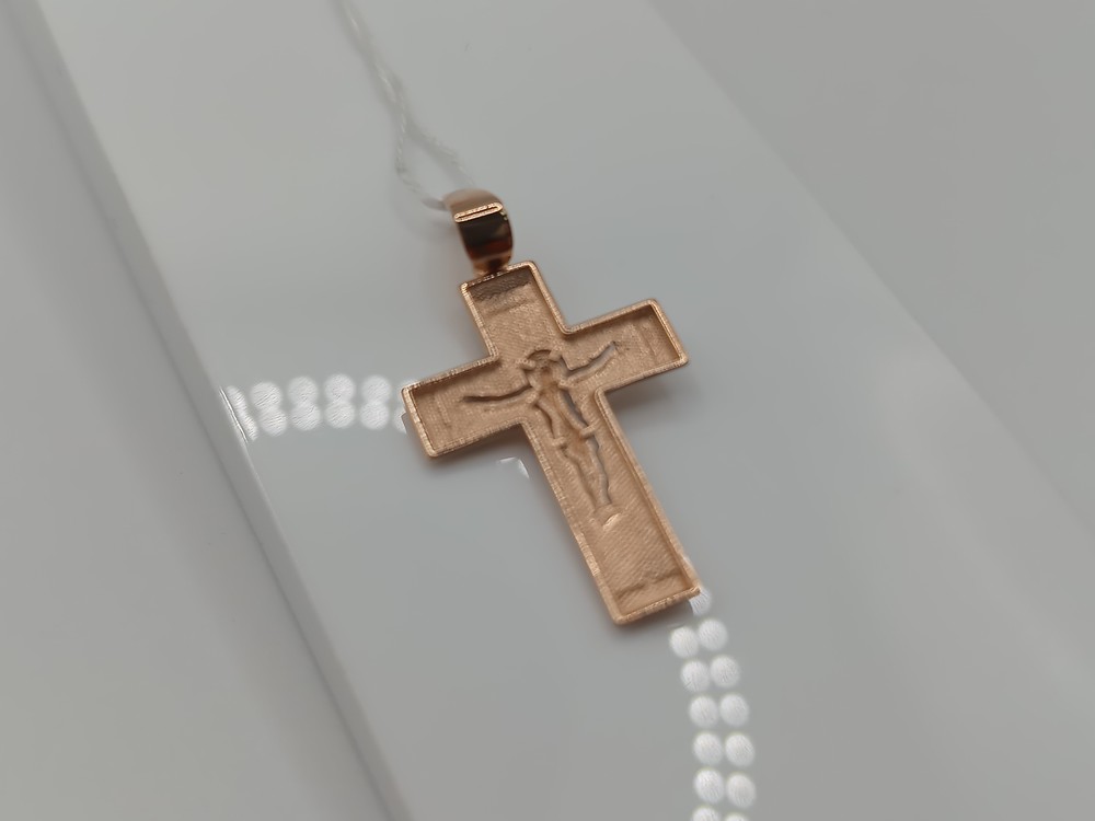 ПОДКБК585 ПОДВЕСКА КРЕСТ БЕЗ КАМНЯ (Au 585)