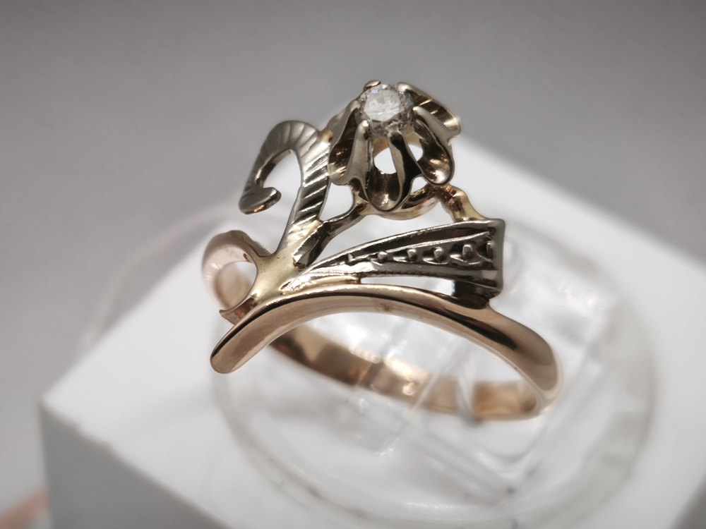 КОЛЬЦО БРИЛЛИАНТ Au 583