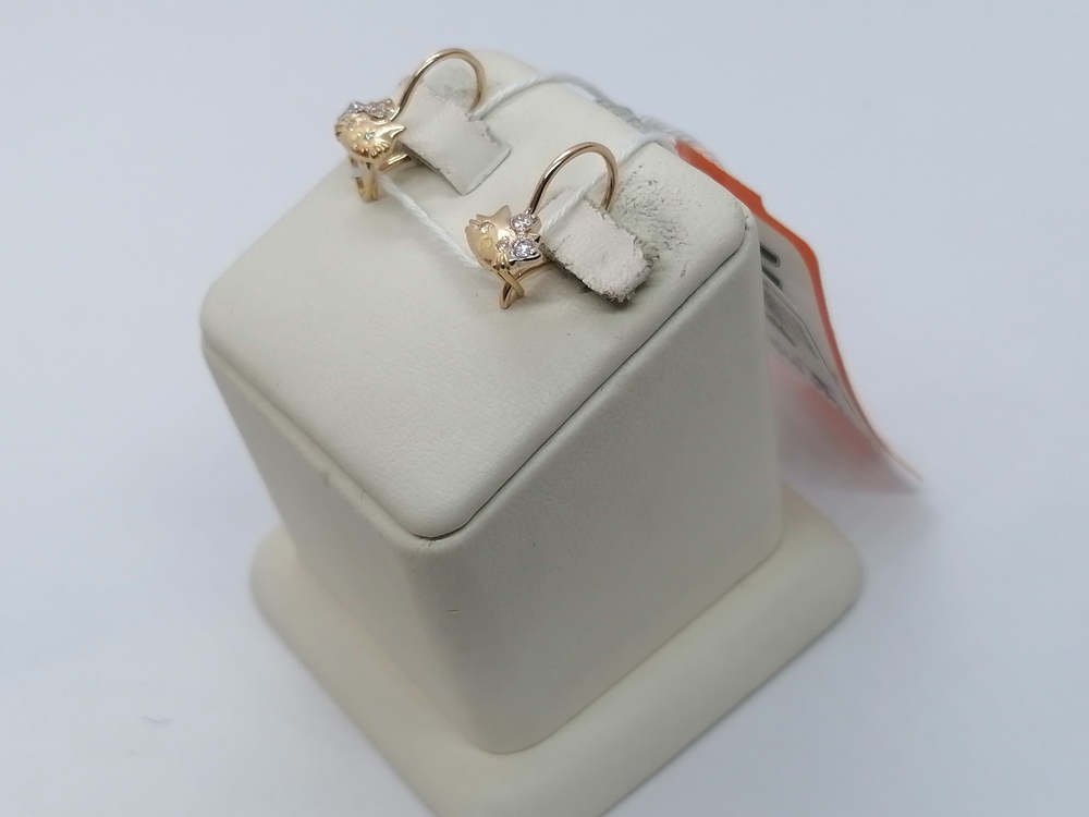 СКМИ585 СЕРЬГИ С КАМНЯМИ (Au 585)