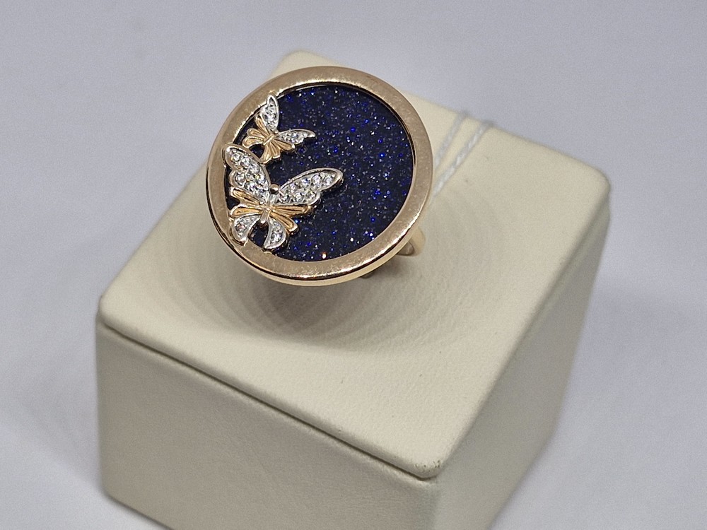 КОЛЬЦО С КАМНЯМИ (Au 585)