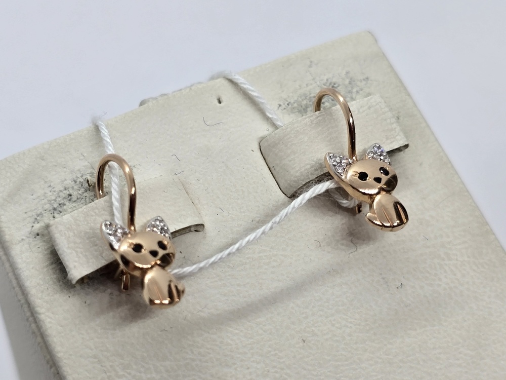 СЕРЬГИ С КАМНЯМИ (Au 585)