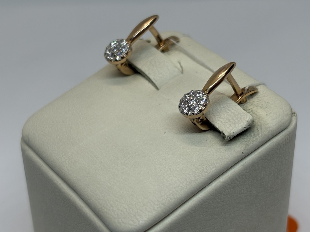 СКМИ585 СЕРЬГИ С КАМНЯМИ (Au 585)