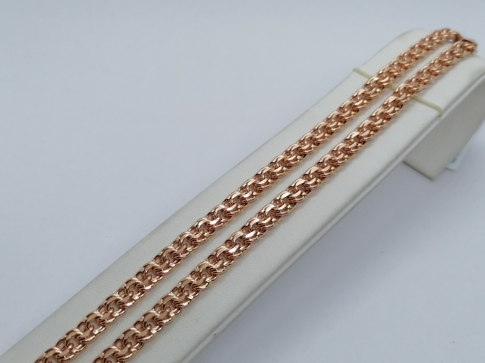 10090380160 ЦЕПЬ ПУСТОТЕЛАЯ Бисмарк (Au 585)