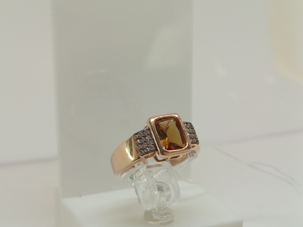 КОЛЬЦО С КАМНЯМИ (Au 585)