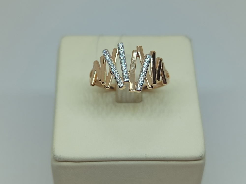 КОЛЬЦО С КАМНЯМИ (Au 585)